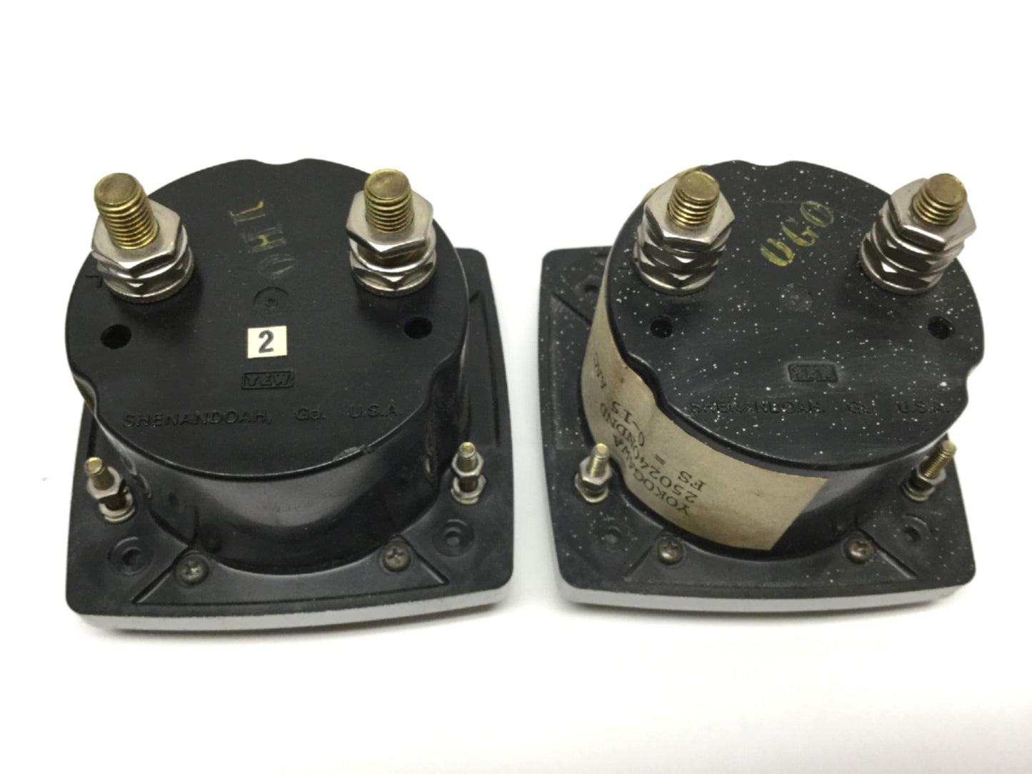 Used Lot of 2 Yokogawa 250240NDND Analog Panel Current AC Amperes Meter Ammeter 0-15A