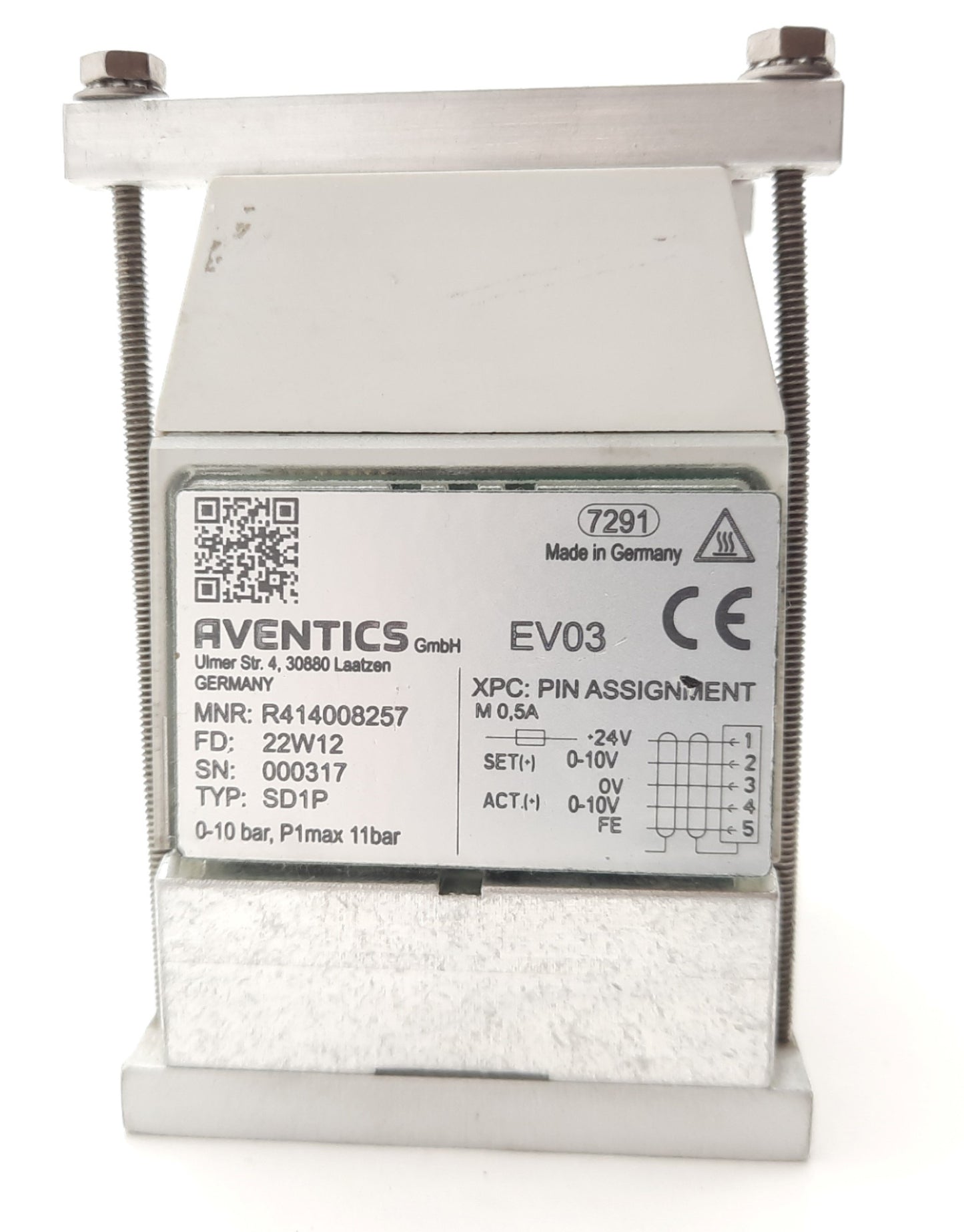 Used Aventics R414008257 EV03 Electro-Pneumatic Pressure Regulator 0.5-10bar 0-10V