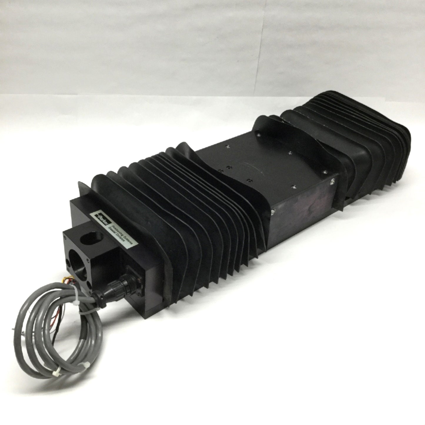 Used Parker 506121S-LH Ballscrew Linear Actuator, 6" Table, 12" Travel, NEMA 23