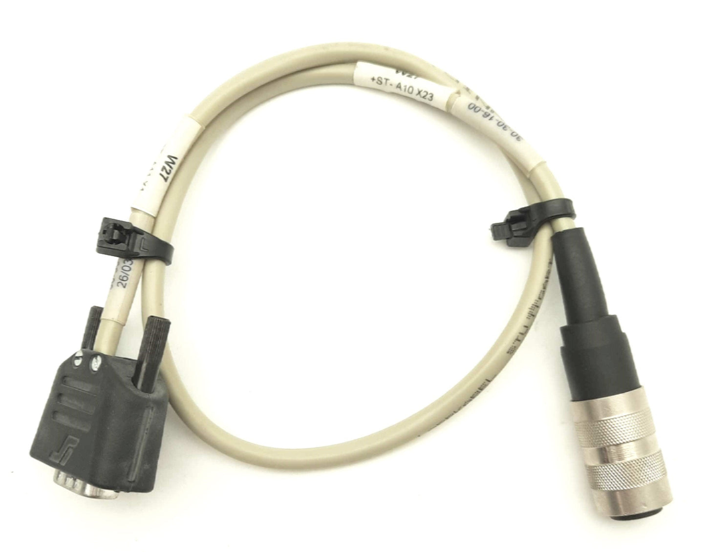 Used TRUMPF HAAS LASER 30-30-16-00 LASER Cable DB9 to 4-Pin Round DIN for HL Series
