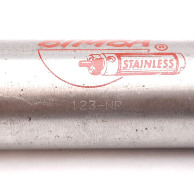 Used Bimba 123-NR Non-Rotating Air Cylinder, Single Acting, Bore: 1-1/4", Stroke: 3"