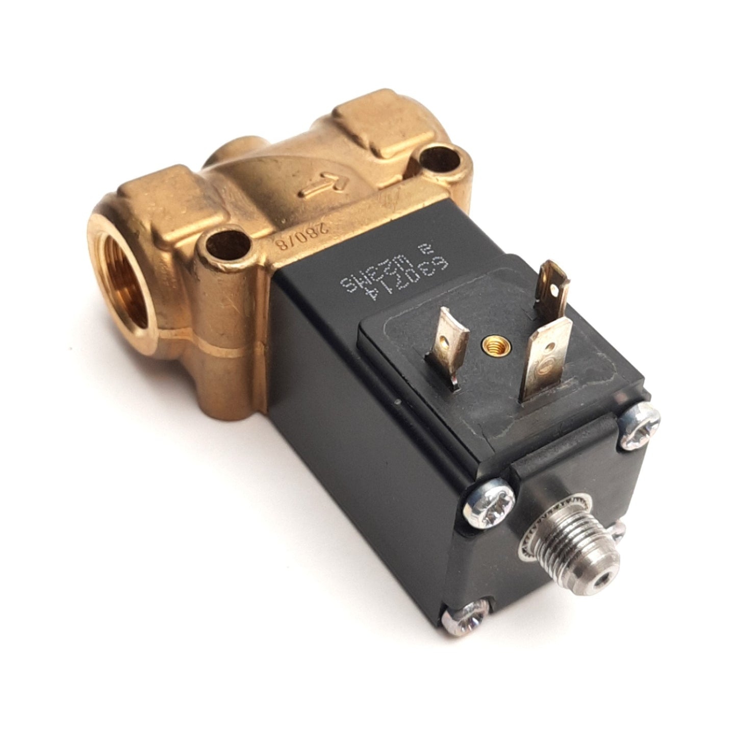 Used Burkert 0280-B-8.0-FKM-MS 00306594 Solenoid Valve, G3/8, 232Psi, 24V AC Coil