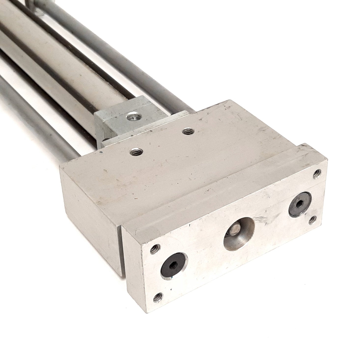 Used PHD AVRF11/8X16-D-20K Guided Cylinder, Bore: 1-1/8", Stroke: 16", Ports 1/8" NPT