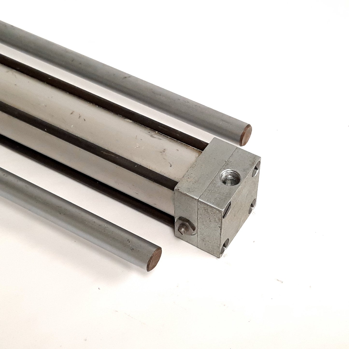 Used PHD AVRF11/8X16-D-20K Guided Cylinder, Bore: 1-1/8", Stroke: 16", Ports 1/8" NPT