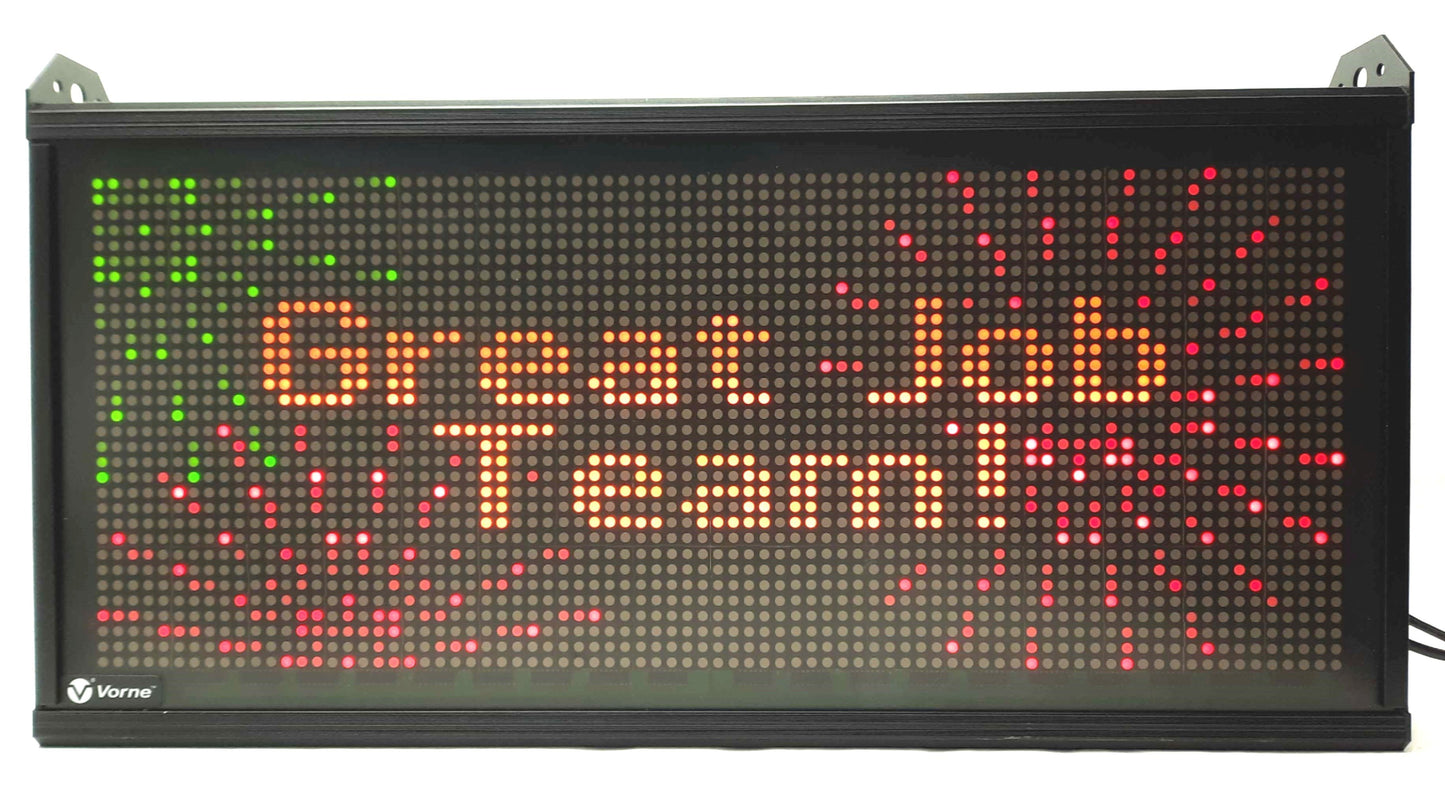 Used Vorne XL800-32080T Productivity Display 32x80 Tricolor LED Ethernet 100-240VAC