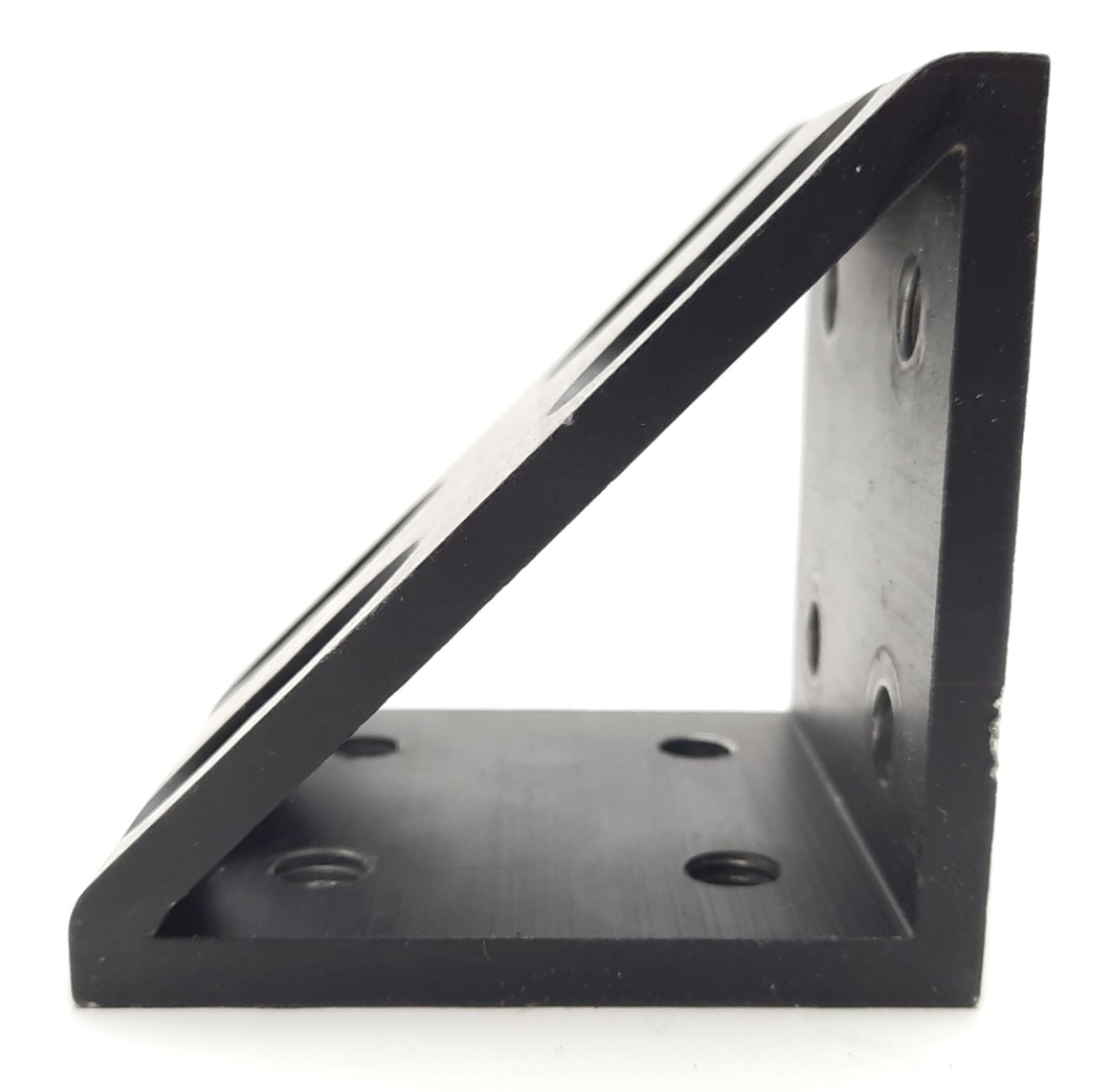 Used Lot of 2 80/20 4338-Black Gusseted Inside Corner Bracket 8-Hole, 15 Series