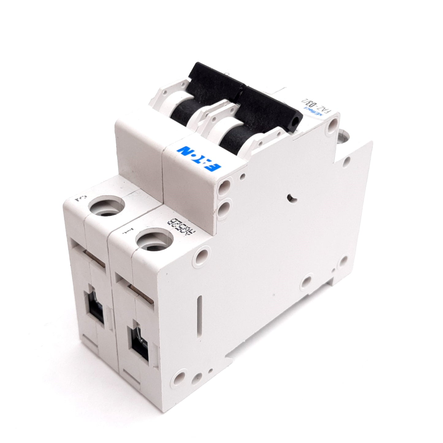 Used Eaton FAZ-D3/2 Circuit Breaker, 2-Pole, D-Curve, Rating: 3A 415VAC, DIN Rail