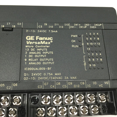 Used GE Fanuc IC200UAL005-BF VersaMax Micro 23 Controller Digital/Analog/Relay 24VDC