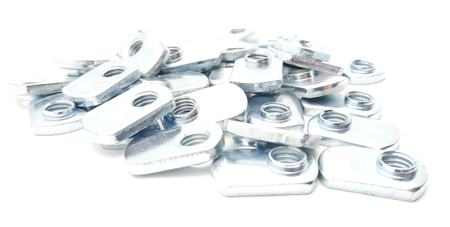 Used Lot of 35 80/20 40-1981 Aluminum Extrusion Slide-in T-Nut Series 40 M8-1.25