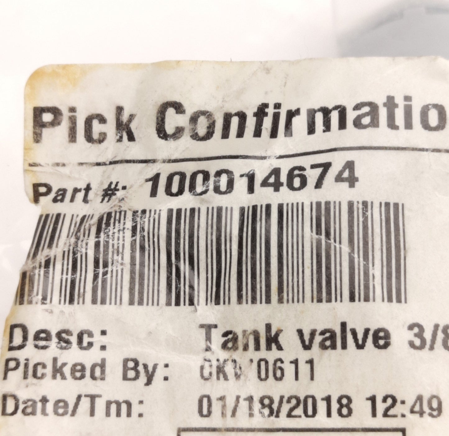 New – Open box CompAir 100014674 Tank Valve, For Air Compressors, 3/8" Size, RO-Unit