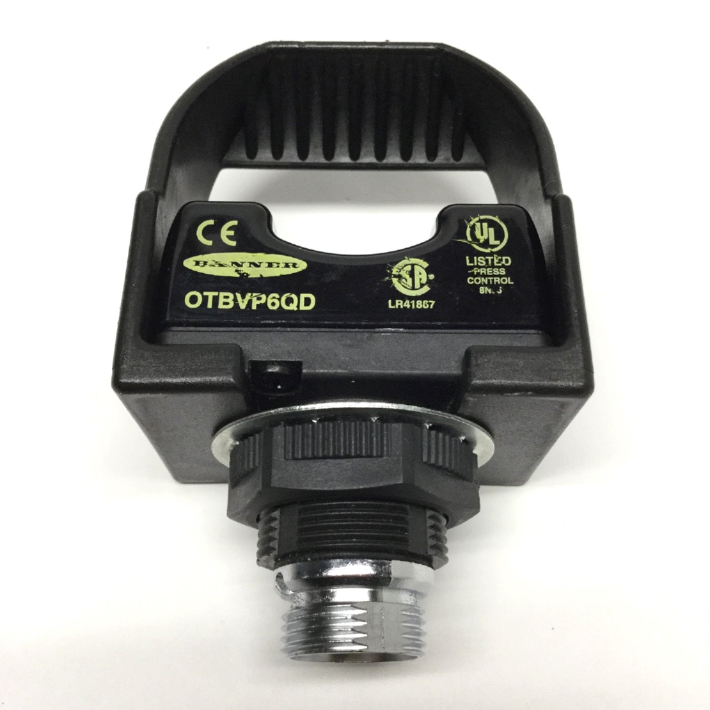 Used Banner OTBVP6QD Optical Touch Button, Momentary Action Switch, 10-30VDC, w/Guard