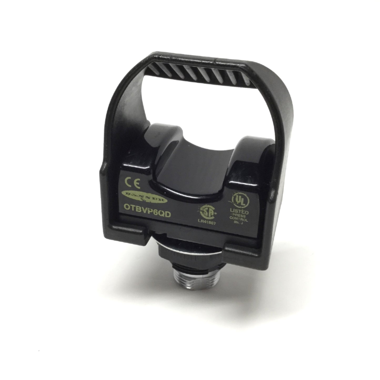 Used Banner OTBVP6QD Optical Touch Button, Momentary Action Switch, 10-30VDC, w/Guard
