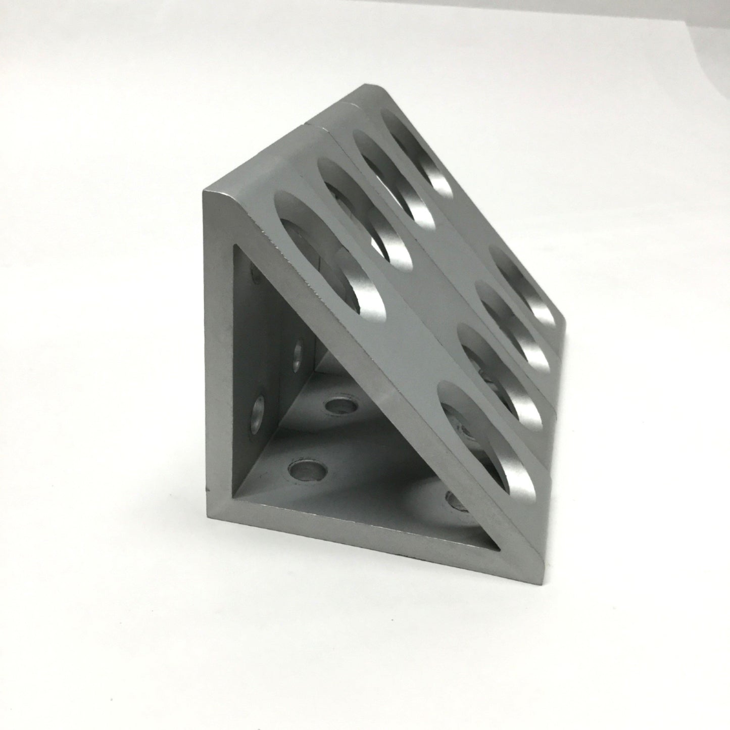 Used Lot of 4 80/20 4336 Tall Gusseted Inside 90° Corner Bracket, 4-Hole, 15 Series