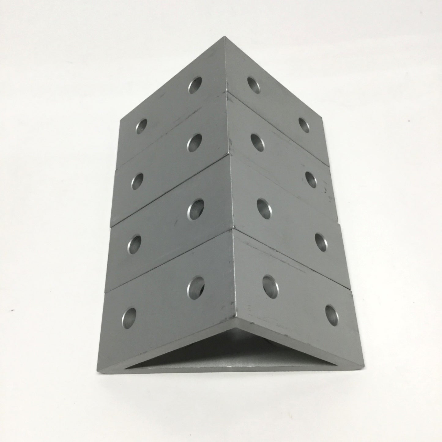Used Lot of 4 80/20 4336 Tall Gusseted Inside 90° Corner Bracket, 4-Hole, 15 Series