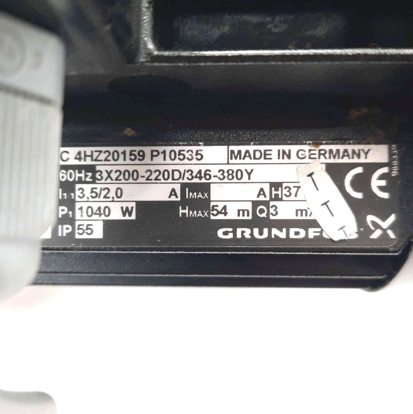 Used Grundfos CHI2-40 A-W-G-BQBE Stainless Steel Pump 11GPM 82' Head 3Ph 220/380VAC