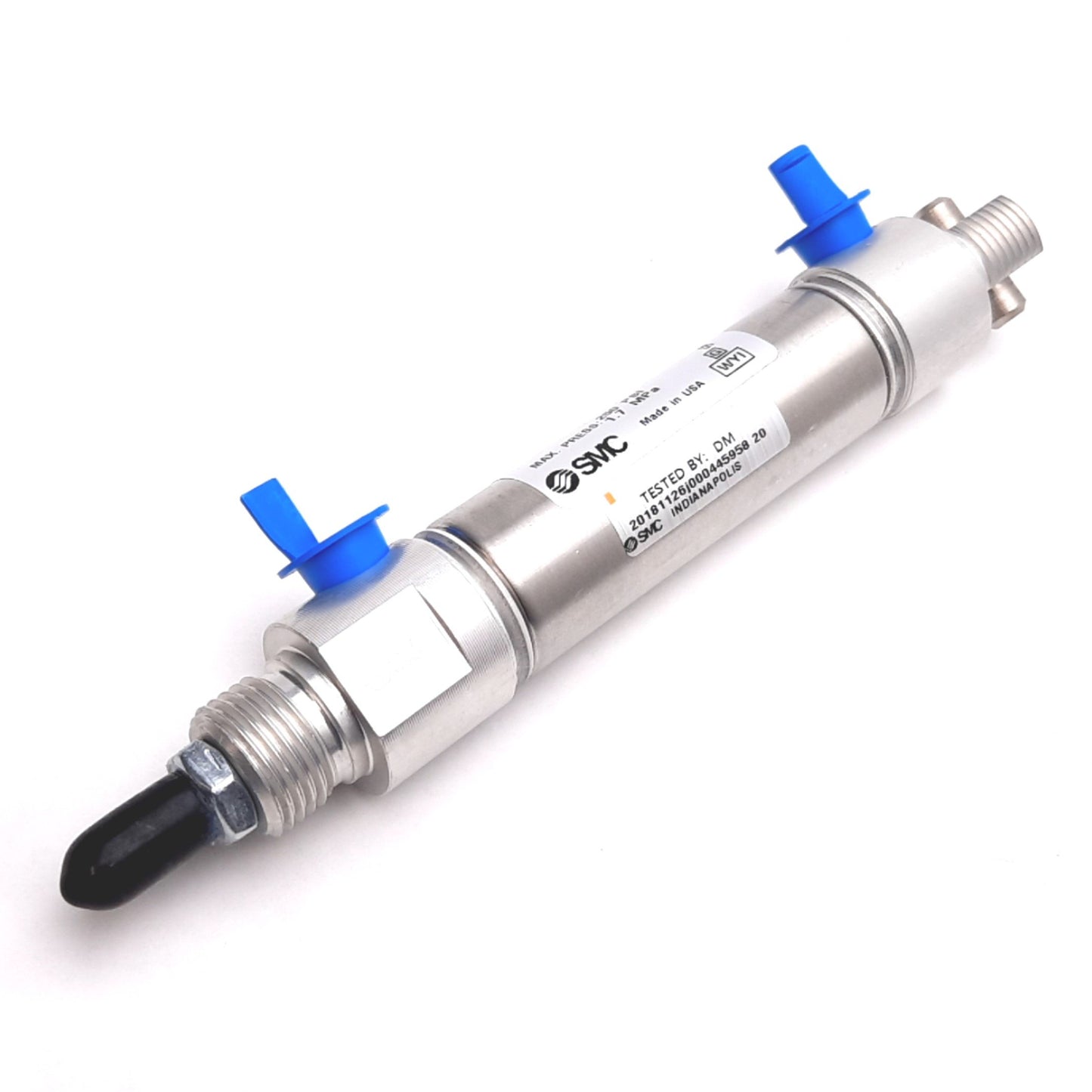 New SMC NCMC075-0100-XB6 Air Cylinder, Bore: 3/4", Stroke: 1", 250psi, 1/8" NPT