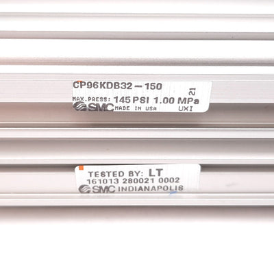 New SMC CP96KDB32-150 Air Cylinder, Bore: 32mm, Stroke: 150mm, With Cushions