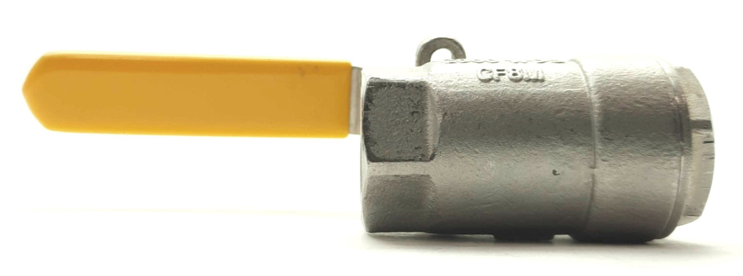 Used Parker V502SS-8 Stainless Steel Ball Valve, 2-Way, 1/2"NPT Female, 2000PSI