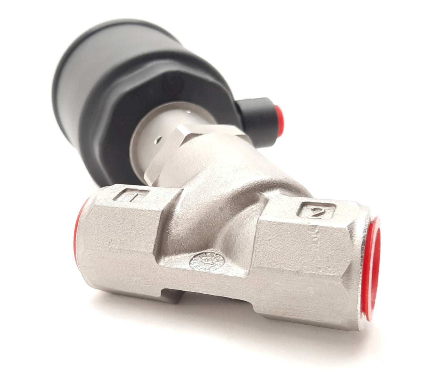 New – Open box Asco 8290A393 Angled Body Piston Valve 1/2" NPT 60-150PSI 2 Way 2 Position N.C