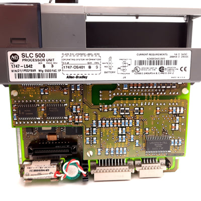 Used Allen Bradley 1747-L542 Ser B Rev 3 SLC 500 CPU Controller Processor Module, Key
