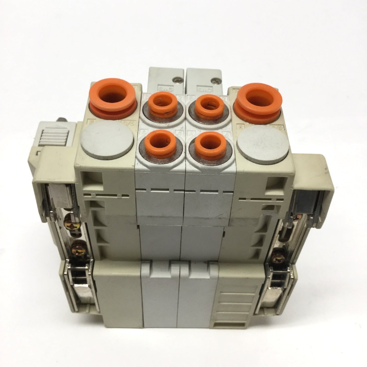 Used SMC SV2100-5FU (x2) Solenoid Valves, 2-Position 5-Port, 24VDC w/Manifold