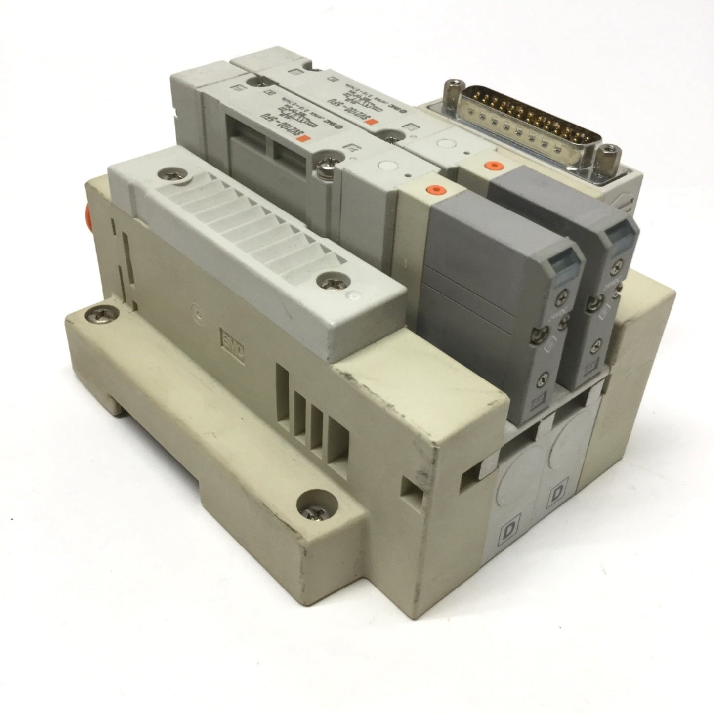 Used SMC SV2100-5FU (x2) Solenoid Valves, 2-Position 5-Port, 24VDC w/Manifold