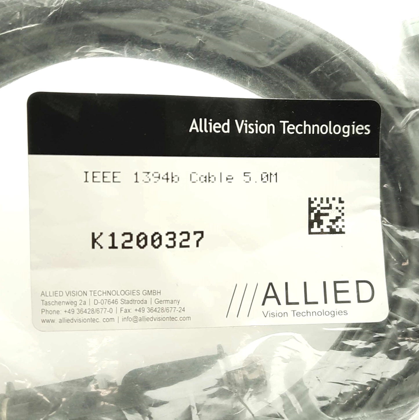 New Allied Vision K1200327 FireWire 800 Camera Cable, IEEE 1394b, 5m