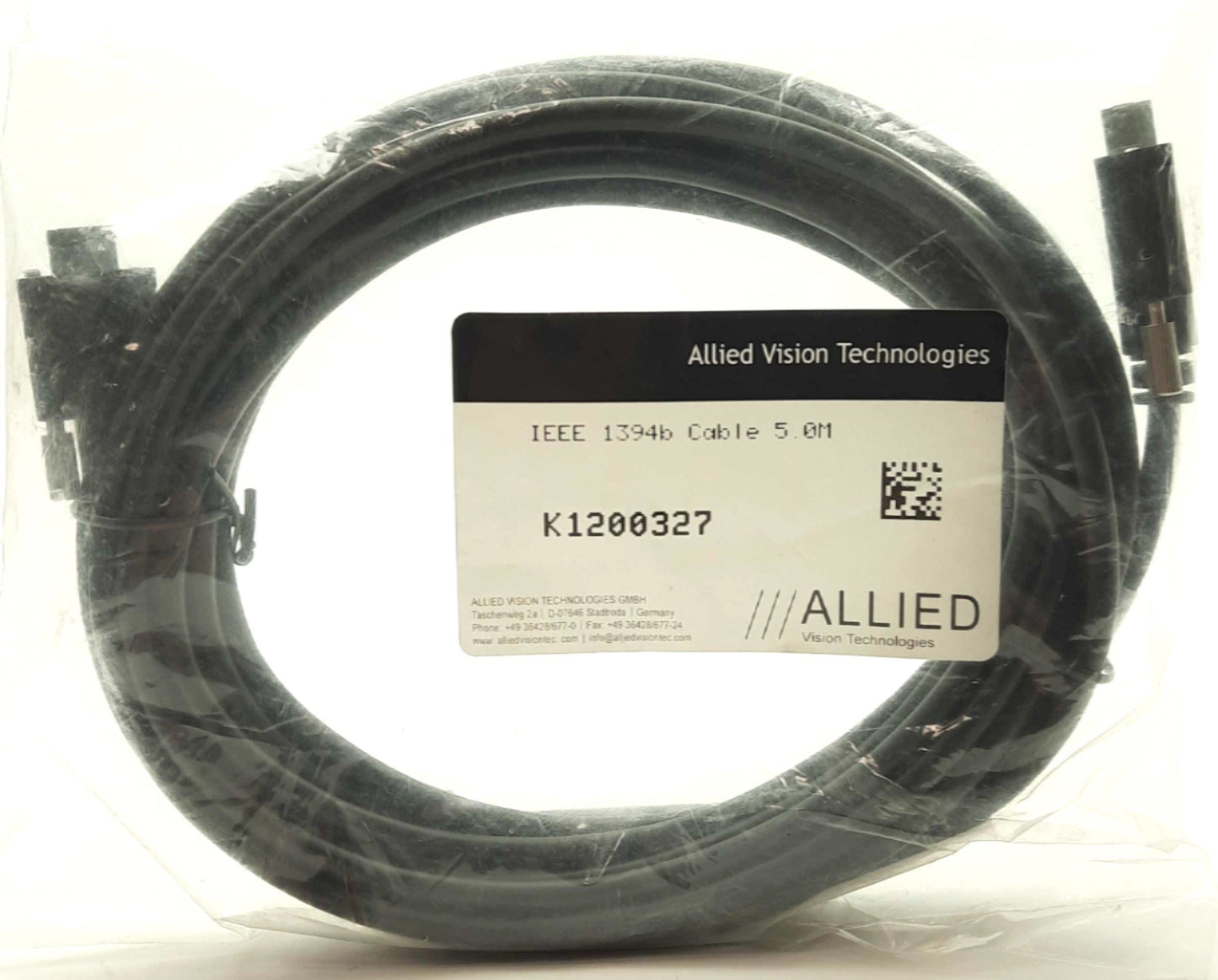 New Allied Vision K1200327 FireWire 800 Camera Cable, IEEE 1394b, 5m