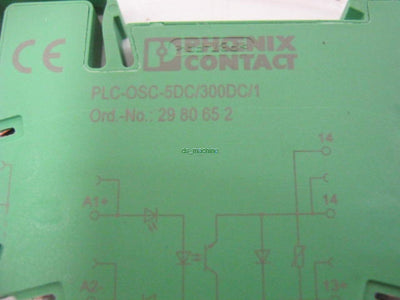 New Other Phoenix Contact PLC-OSC-5DC/300DC/1 DIN Mount Relay 5VDC Input to 300VDC Output