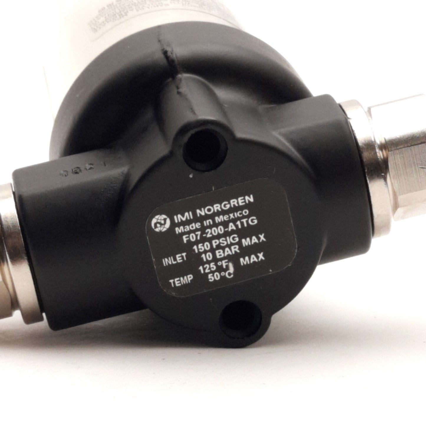 New – Open box Norgren F07-200-A1TG Pneumatic Water Separator / Filter, 5/16" P2C, 150 Psig Max