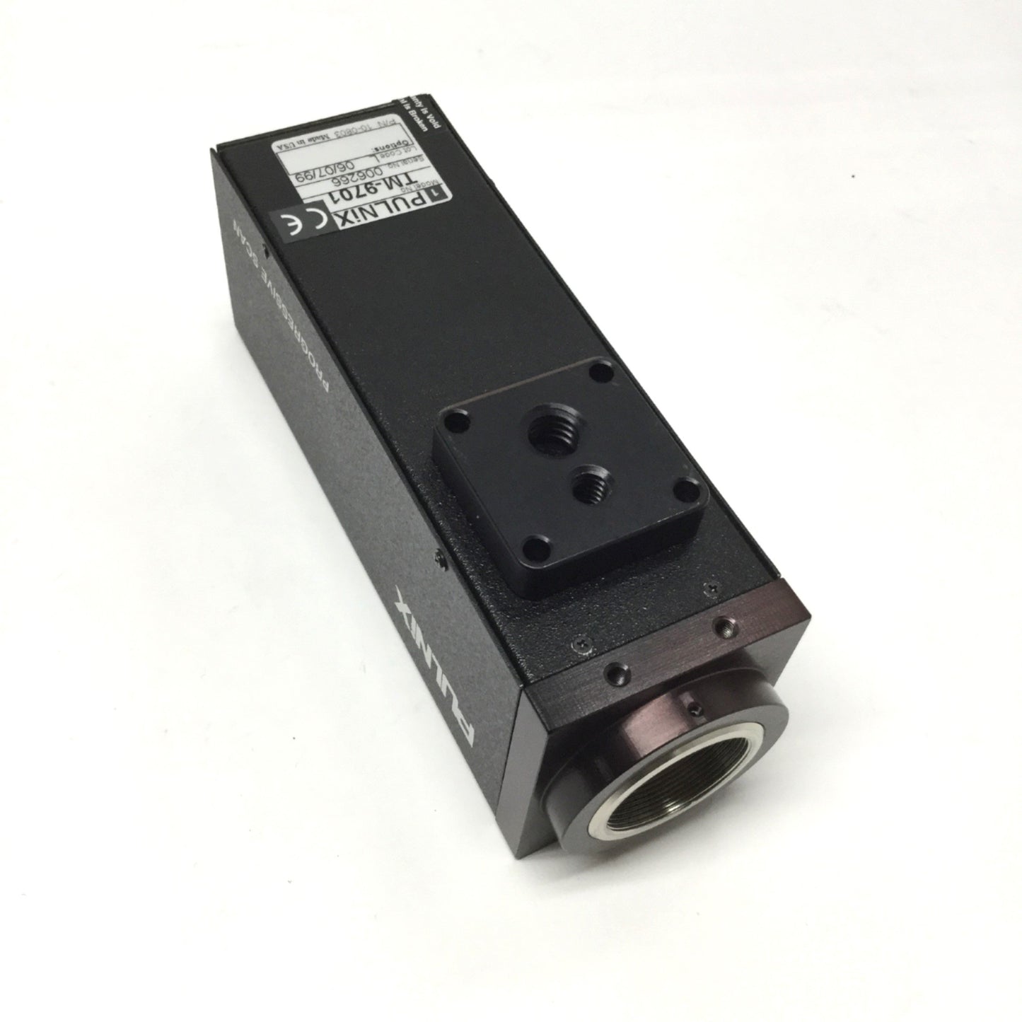 Used PULNiX TM-9701 Machine Vision Camera, 2/3" CCD B/W, 768 x 484px, 12VDC, C-Mount