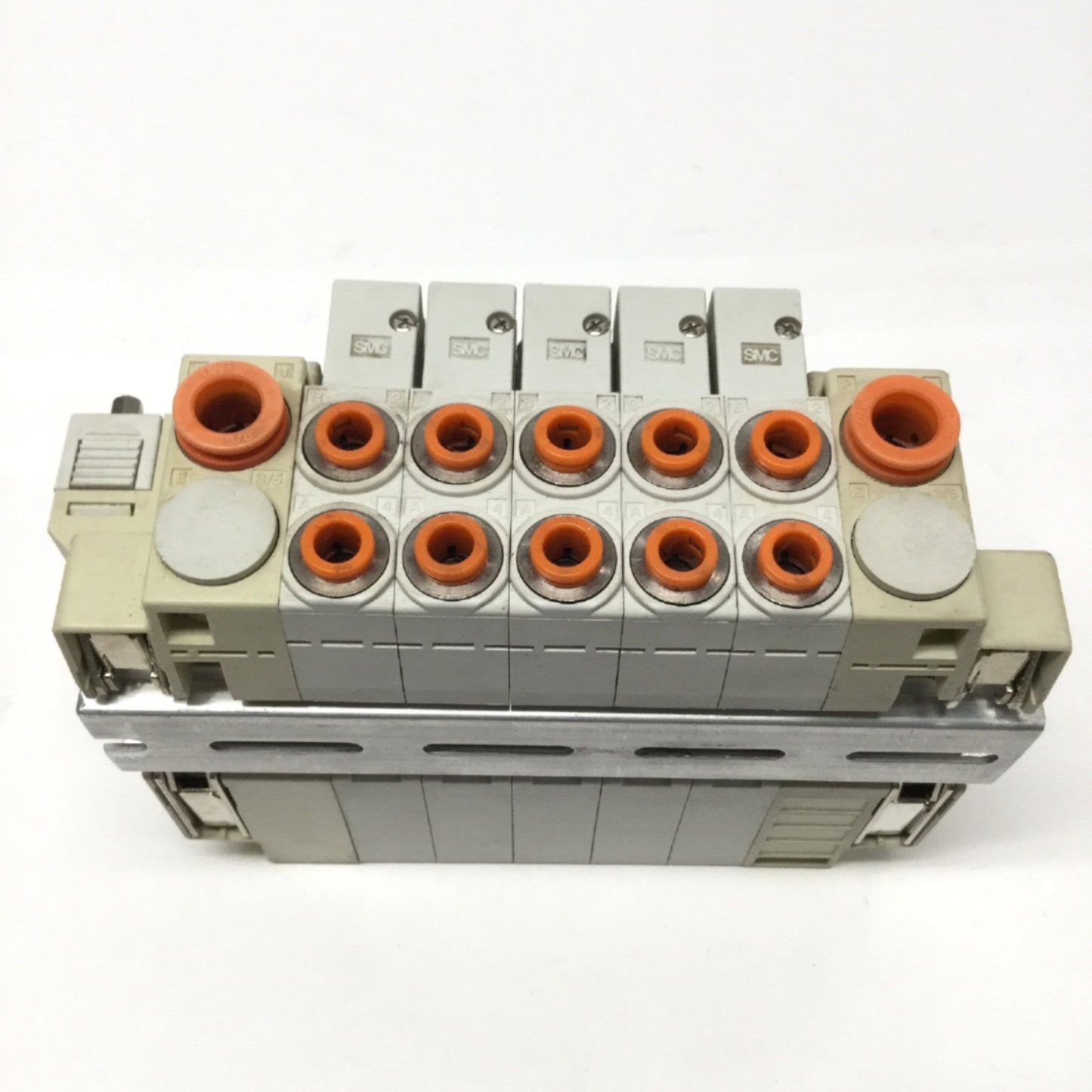 Used SMC SV2100-5FU (x5) Solenoid Valves, 2-Position 5-Port, 24VDC w/Manifold