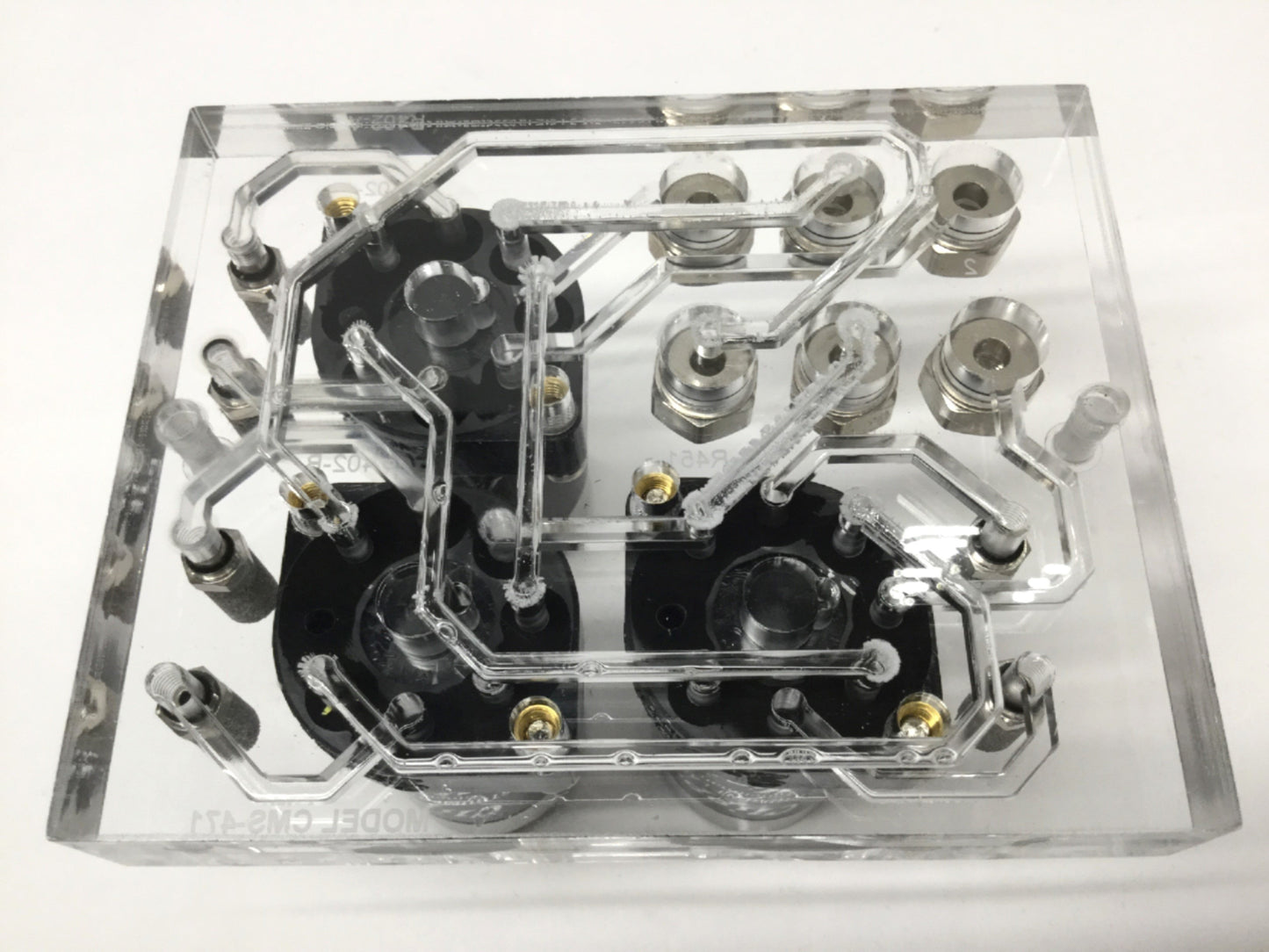 Used Clippard CMS-471 Pneumatic Flip-Flop Circuit Manifold w/2x R402 & 1x R471 Valves