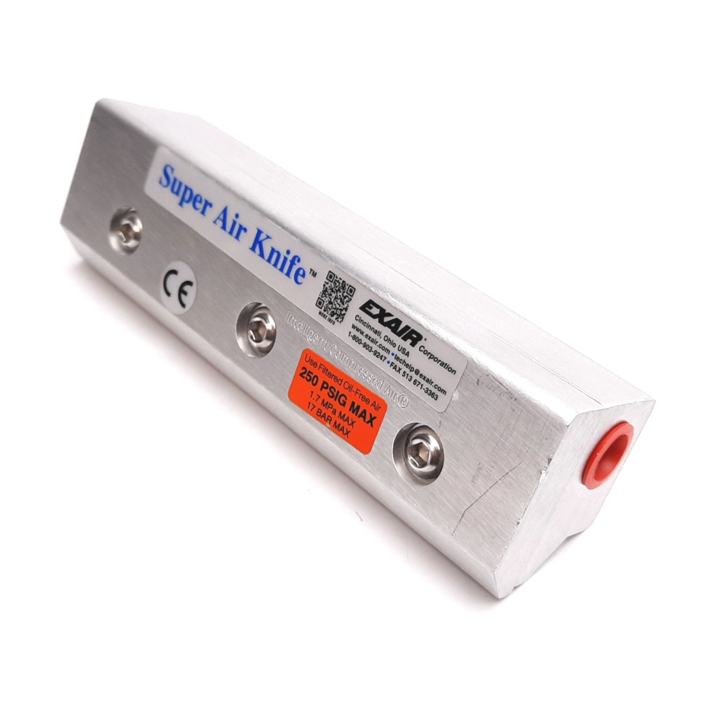 New Exair 110006 Super Air Knife, Length: 6", Ports: 1/4" NPT, Aluminum, 250psi Max