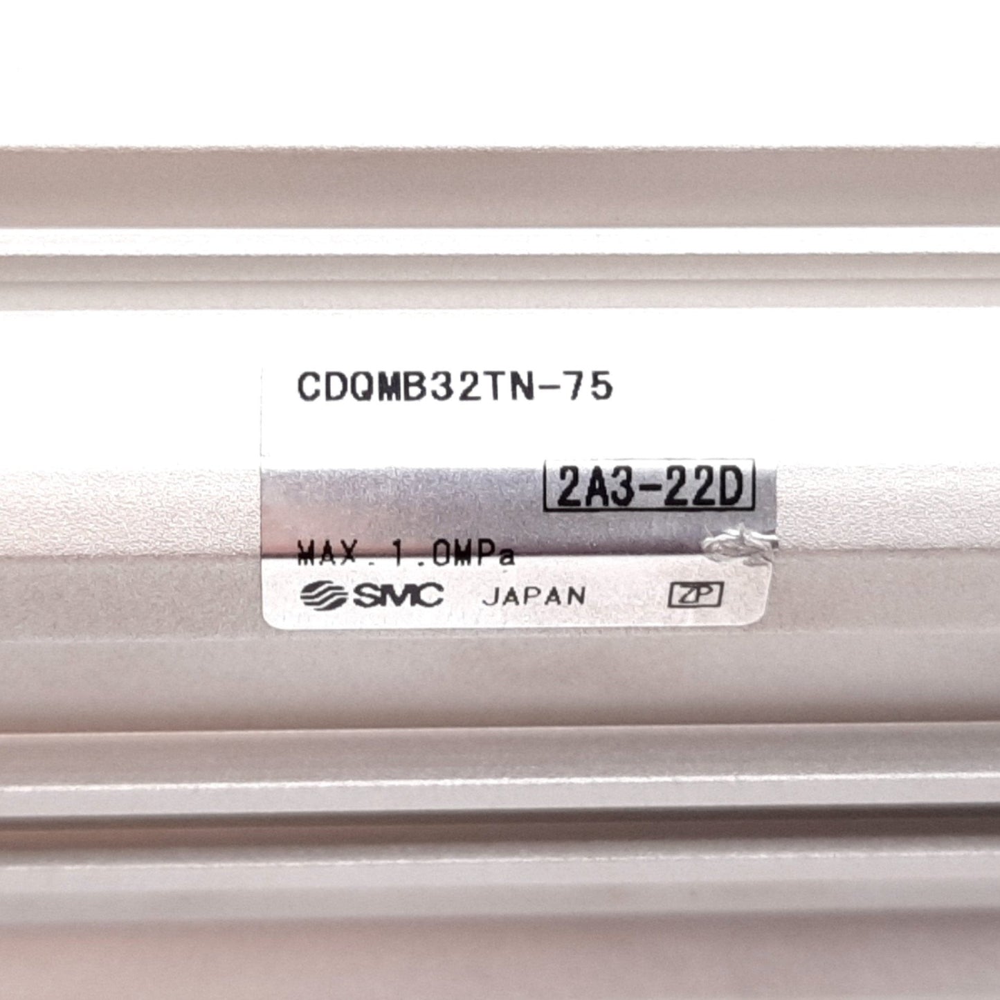 Used SMC CDQMB32TN-75 Compact Cylinder, Bore: 32mm, Stroke: 75mm, 1.0MPa, 1/8" NPT