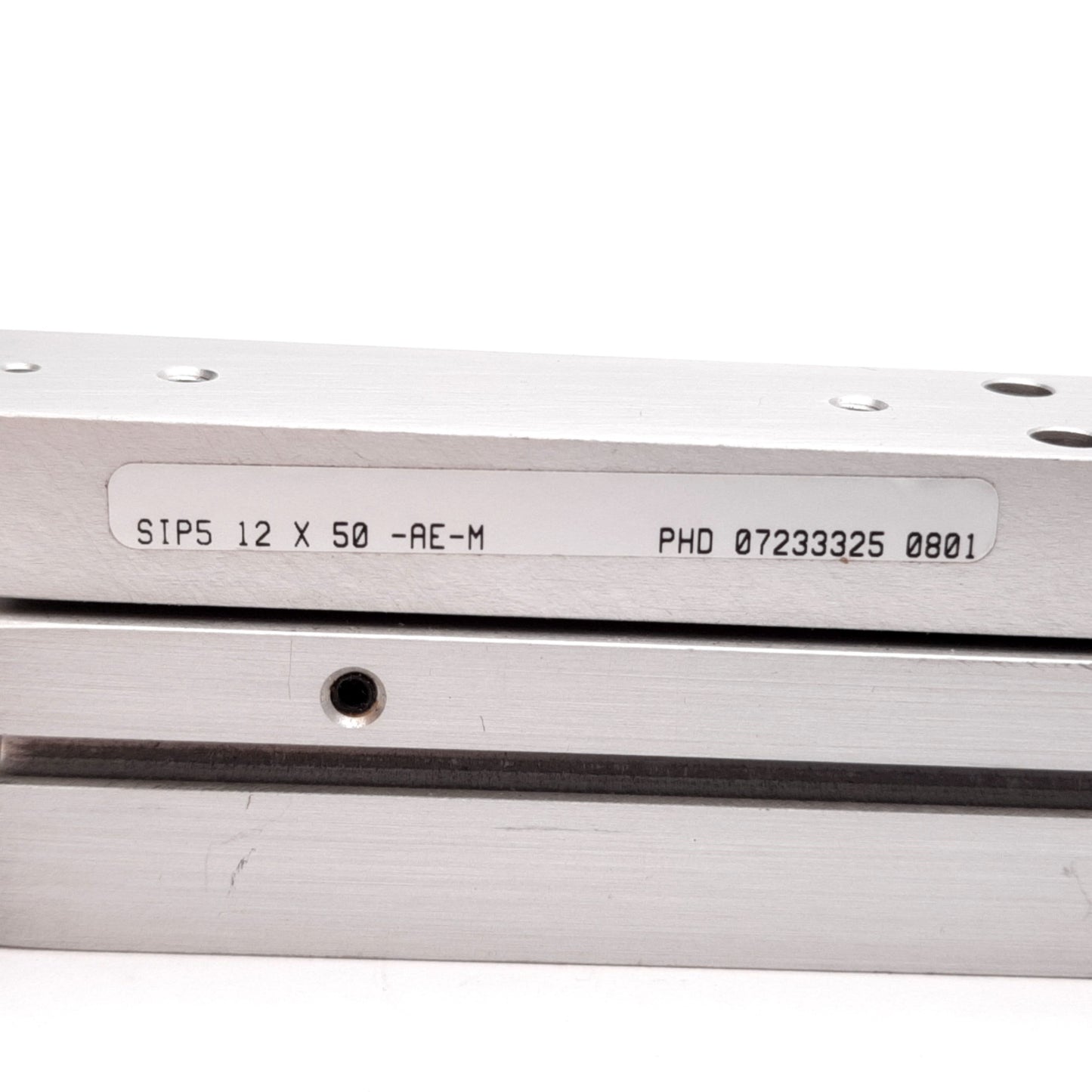 Used Phd SIP1 12X50-AE-M Pneumatic Slide Table, Bore: 12mm, Stroke: 50mm, 20-100psi