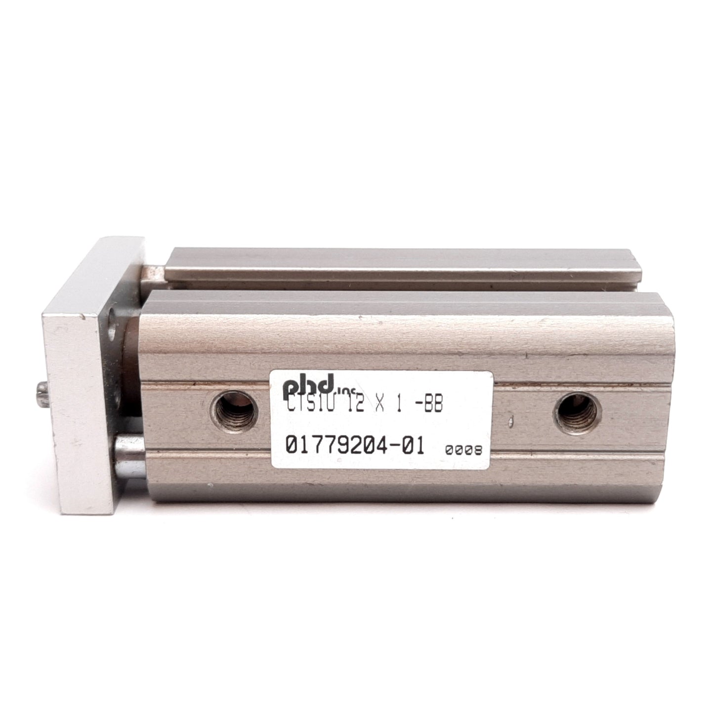 Used Phd CTS1U 12X1-BB Guided Compact Cylinder, Bore: 12mm, Stroke: 1", 20-150psi