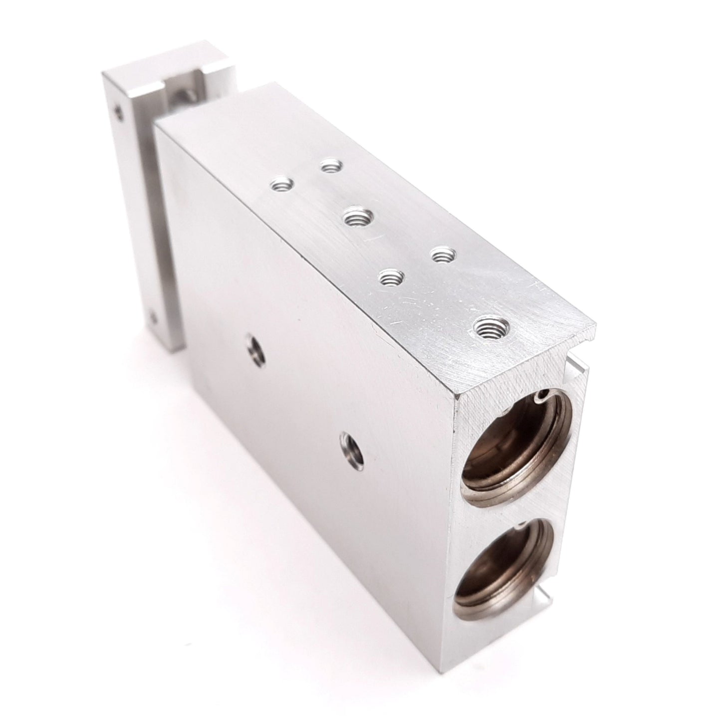 Used SMC CXSM20-15 Guided Cylinder, Bore: 20mm, Stroke: 15mm, 0.7MPa, M5x0.8