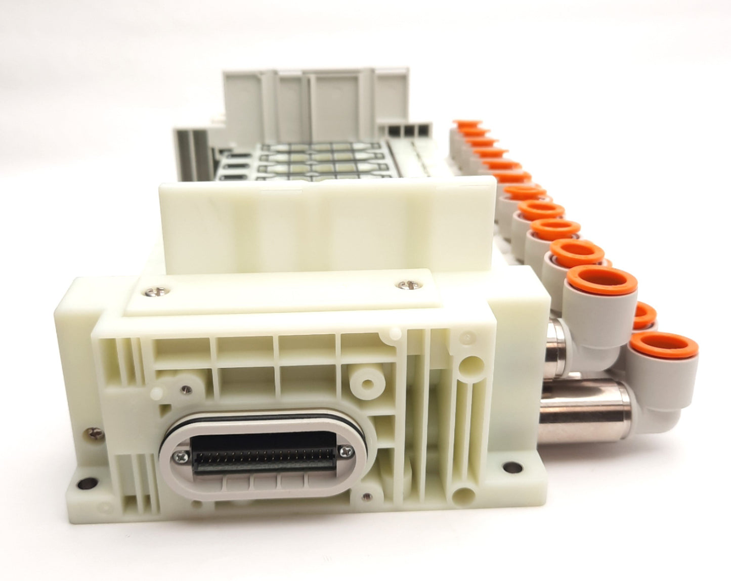 Used SMC SS5Y3-10S0-10D-N7 Pneumatic Manifold, 10 Stations, 1/2" P2C, 1.0MPa