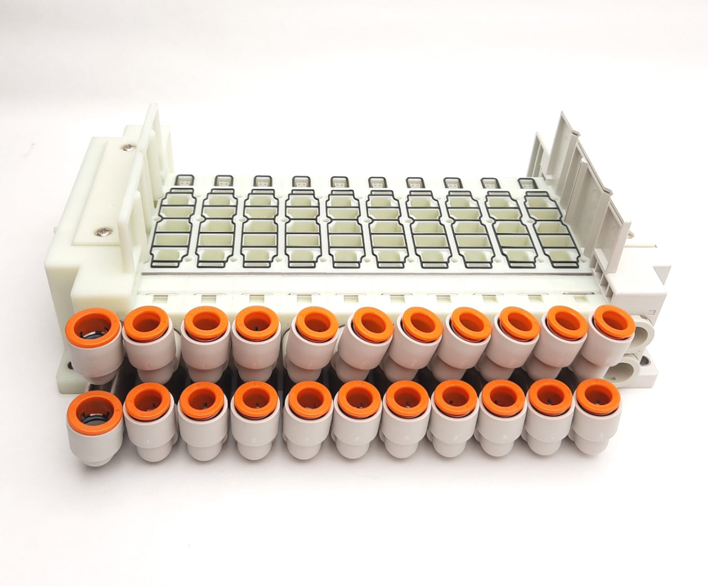 Used SMC SS5Y3-10S0-10D-N7 Pneumatic Manifold, 10 Stations, 1/2" P2C, 1.0MPa