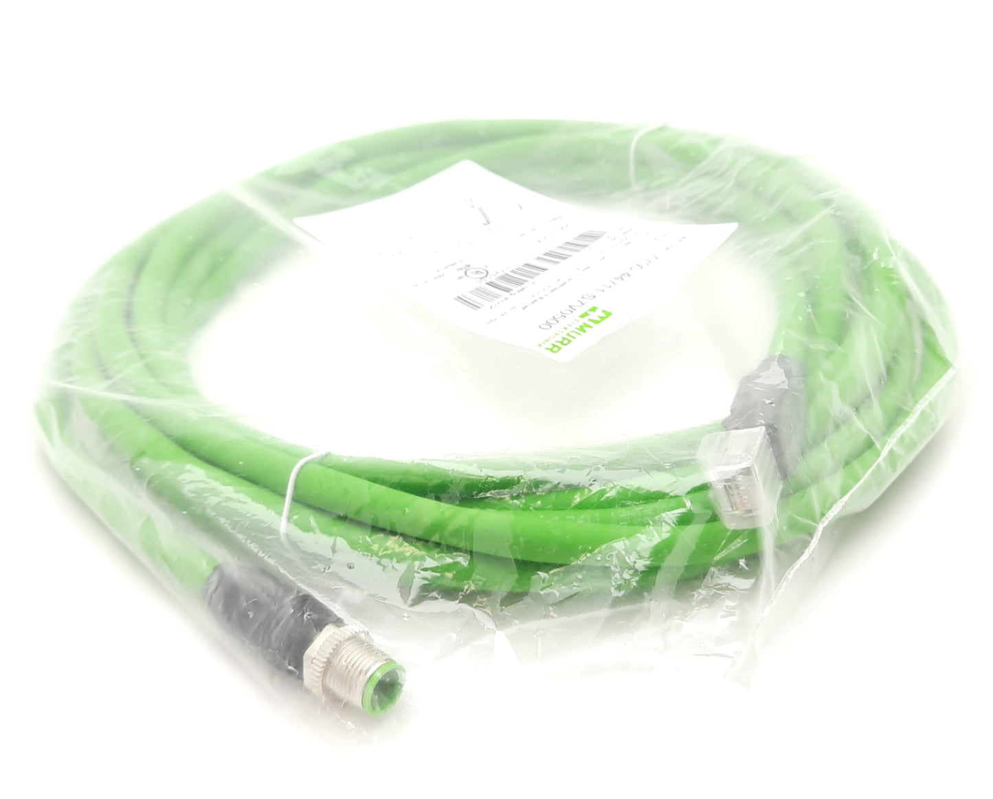 New Murr 7700-44711-S7V0500 Cordset 60VDC 1.5A, M12 4 Pin Male to RJ45 Male, 5m