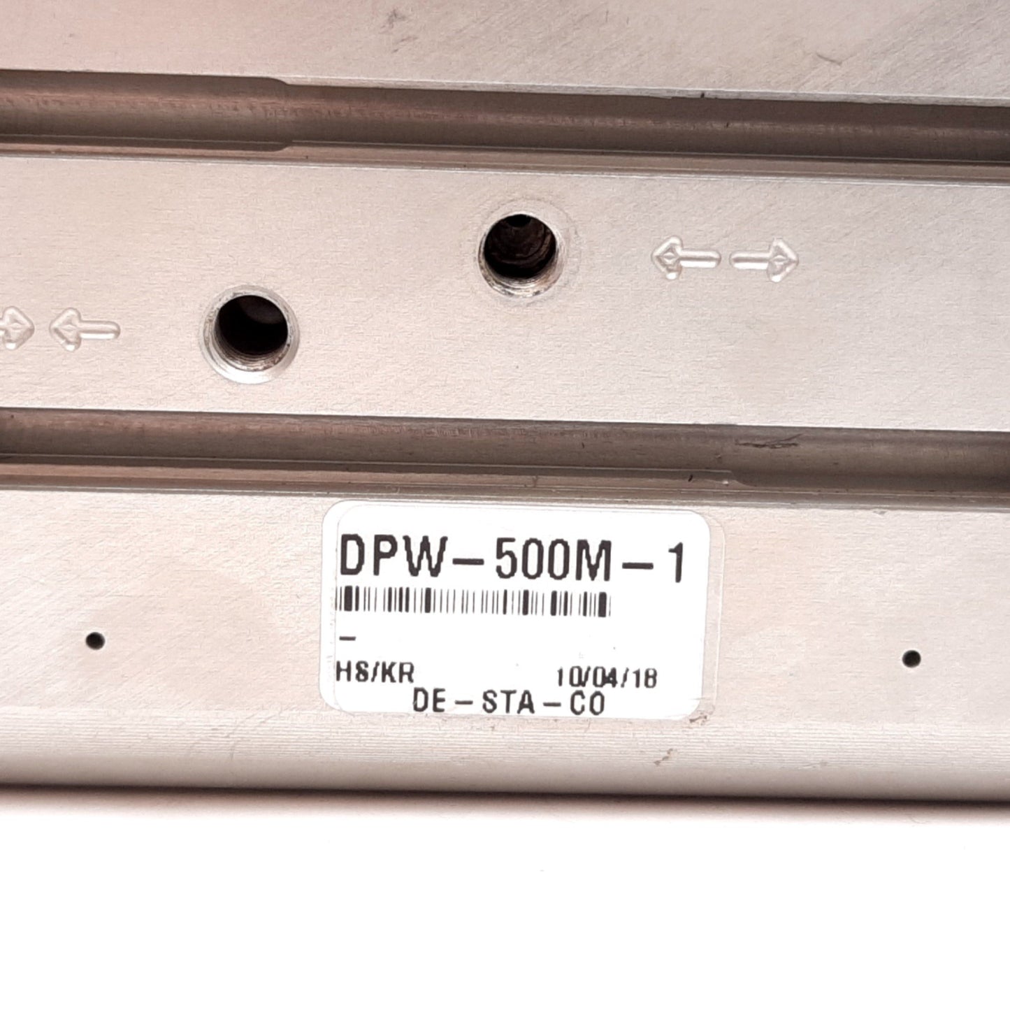 Used Destaco DPW-500M-1 Pneumatic Parallel Gripper, Bore: 1.25", Stroke: 1.5", M5x0.8