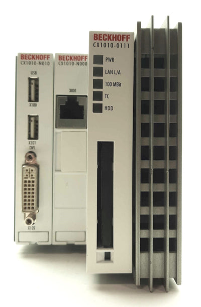 Used BECKHOFF CX1010-0111 Industrial PC 500MHz 256MB RAM DVI USB RJ461GB CF PC104