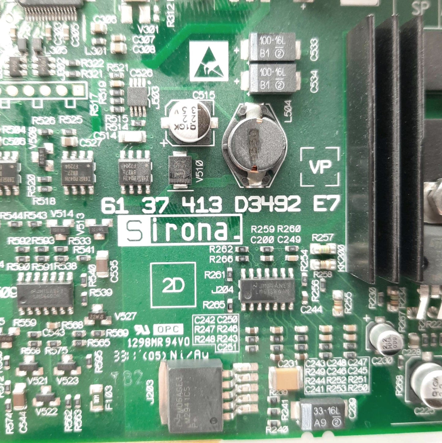 Used Sirona 61 37 413 D3492 E7 CEREC AC Bluecam Dental System Control Card