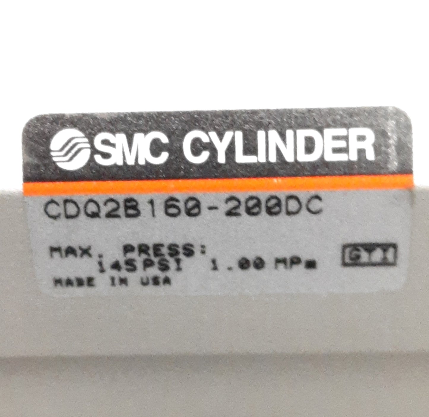 Used SMC CDQ2B160-200DC Compact Large Bore Cylinder, 160mm Bore, 200mm Stroke, 3/8 RC