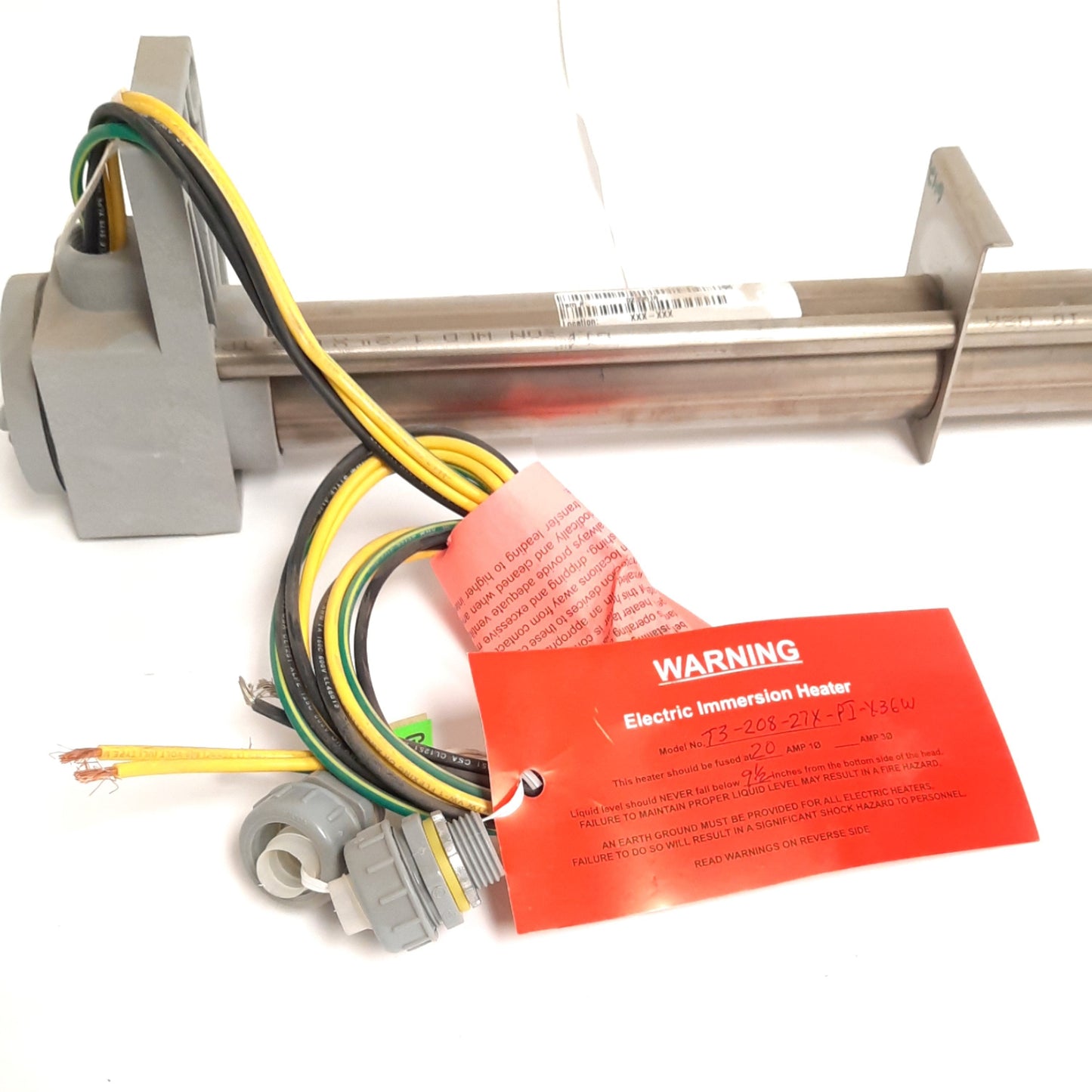 New Other Process Technology T3-208-27X-PI-X36W Titanium Immersion Heater, 3000W, 208VAC