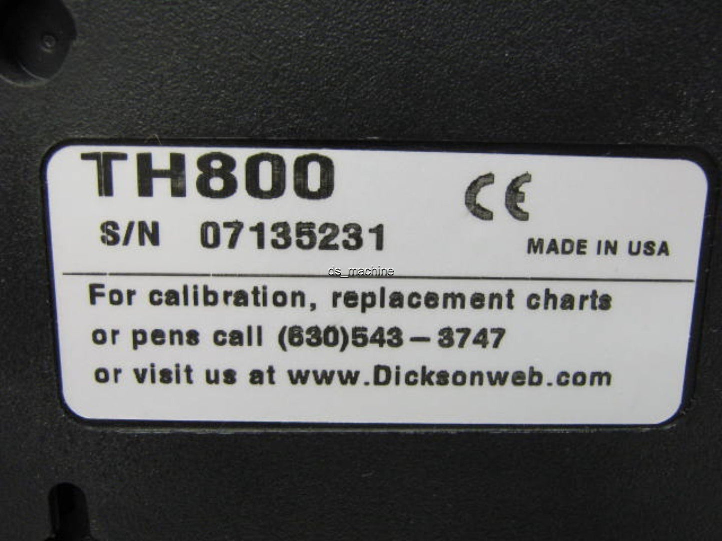 Used Dickson TH800 Chart Recorder Battery Operated 8" Chart (203mm) Needs Calibration