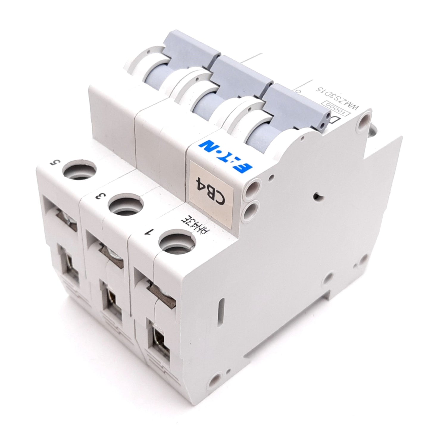 Used Eaton WMZS3D15 Circuit Breaker, 3-Pole, D-Curve, Rating: 15A 277/480VAC