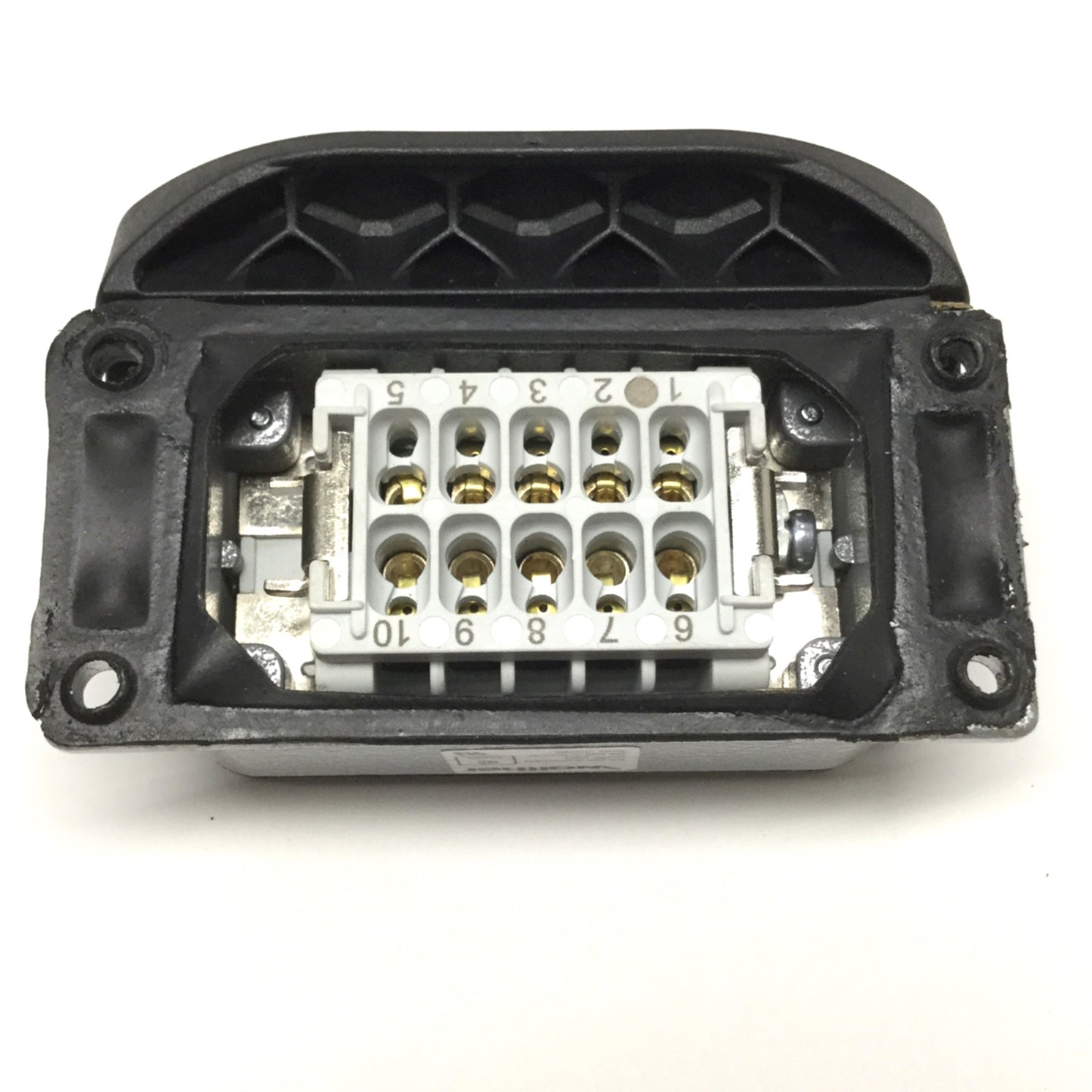 Used Walther PB310/FS110 Panel Mount Connector Housing w/10-Pole Female Socket Insert