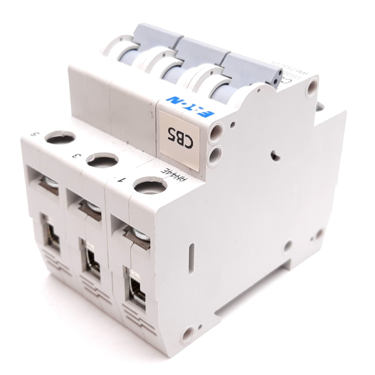Used Eaton WMZS3C05 Circuit Breaker, 3-Pole, C-Curve, Rating: 5A 277/480VAC
